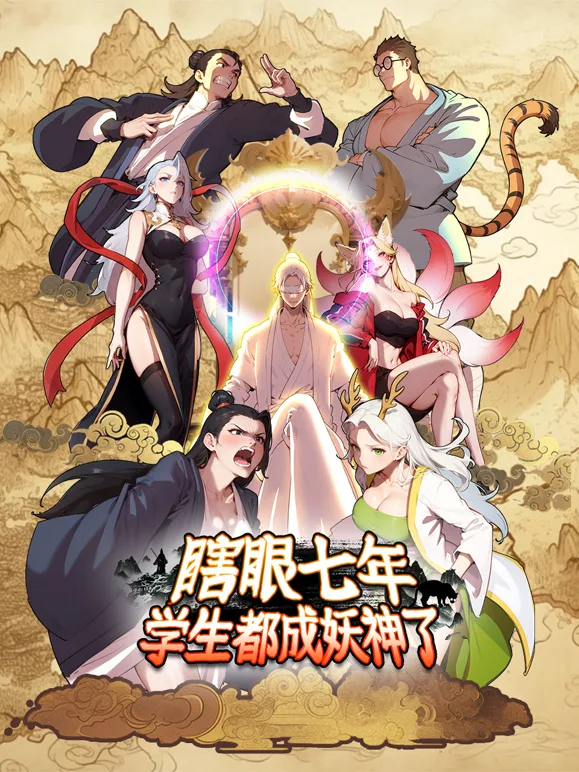 瞎眼七年，学生都成妖神了动态漫画